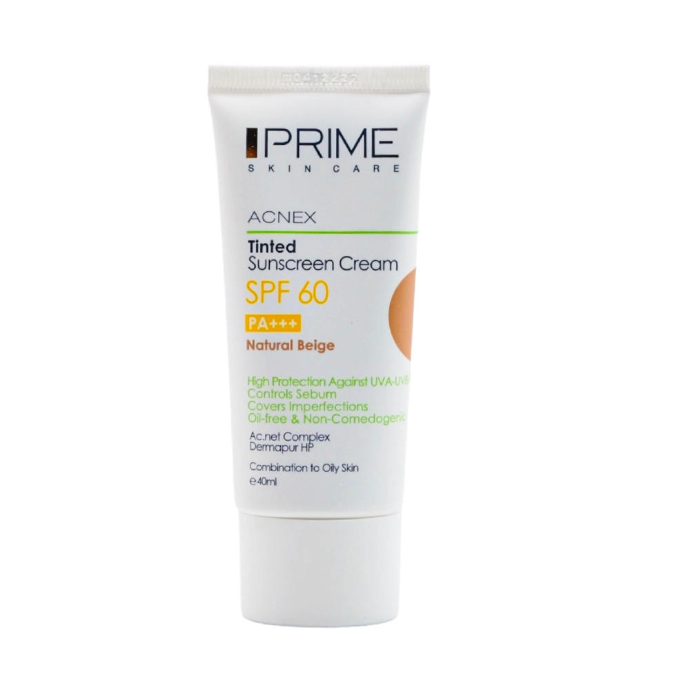 کرم ضد افتاب رنگی spf60 (پوست مختلط تا چرب) پریم