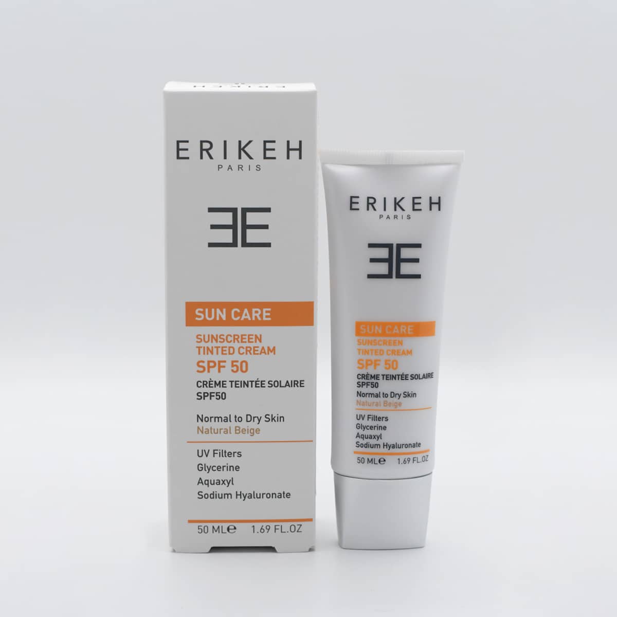 کرم ضد افتاب پوست خشک و نرمال بژ طبیعی SPF50 اریکه