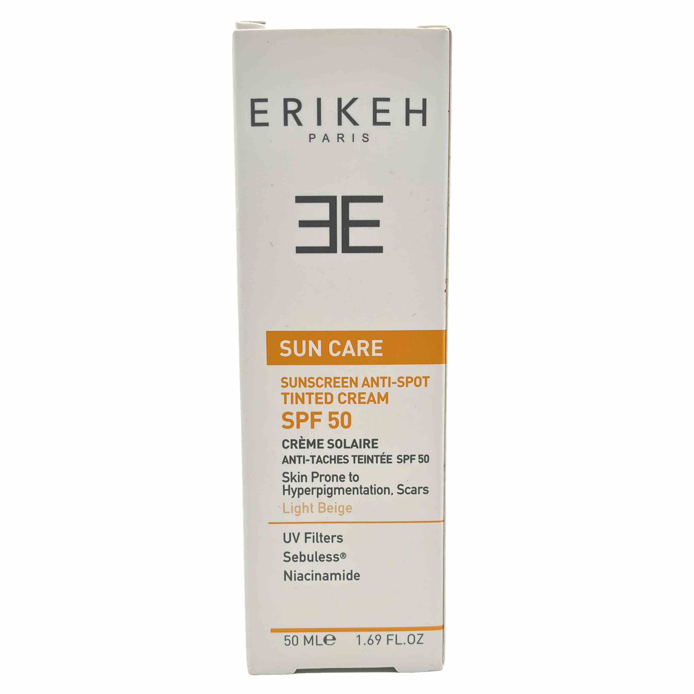 کرم ضد افتاب پوست های نرمال تا خشک بژ روشن spf 50 اریکه